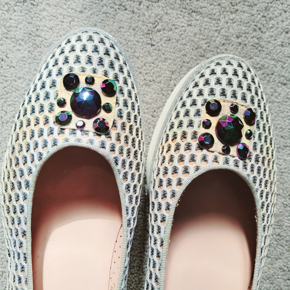 Pertini Silver Platform Shoes with Perforated Design Size EU 40 - Picture 3 of 12